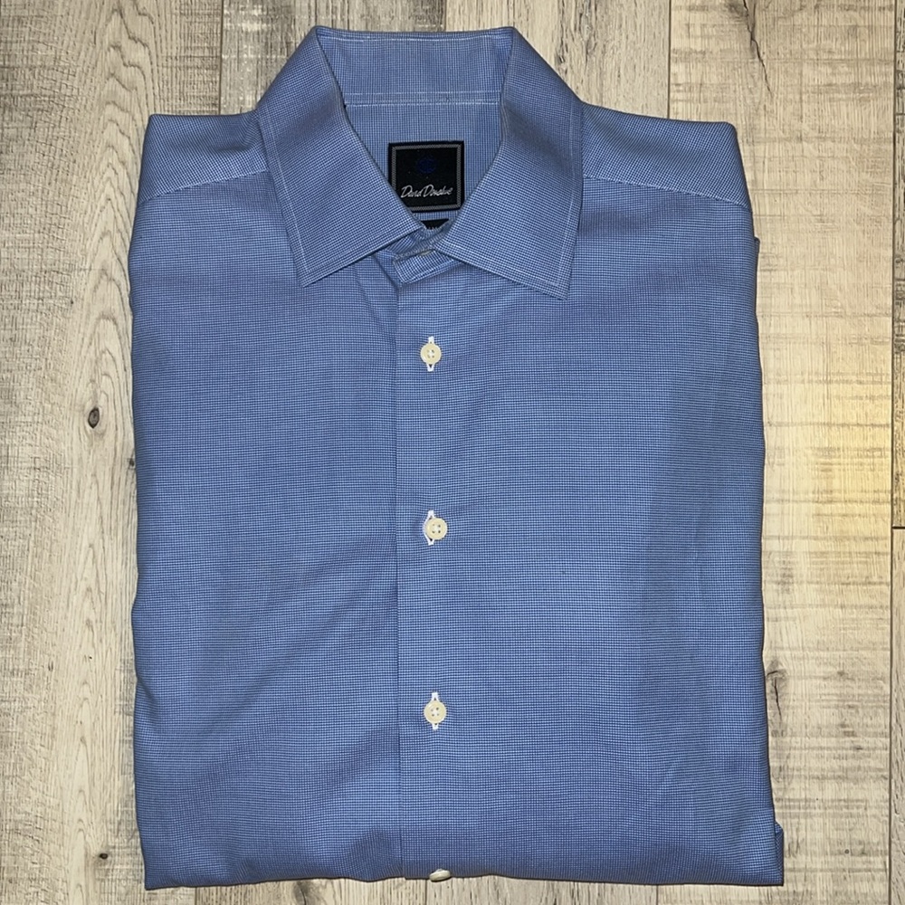 David Donahue Trim Fit Dress Shirt